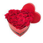 caja corazon rosas rojas