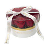 rose box redonda metacrilato rojas